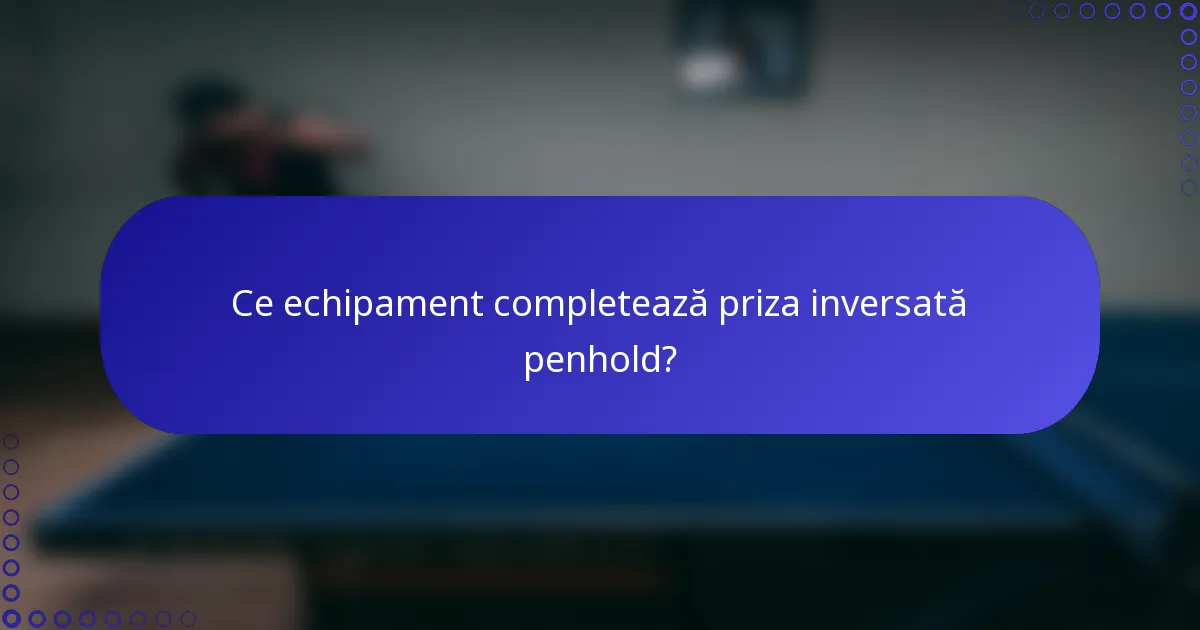 Ce echipament completează priza inversată penhold?
