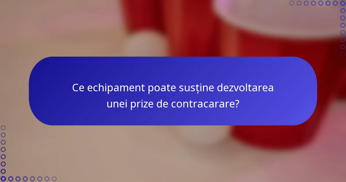 Ce echipament poate susține dezvoltarea unei prize de contracarare?