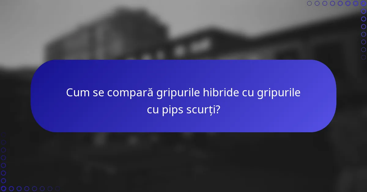 Cum se compară gripurile hibride cu gripurile cu pips scurți?